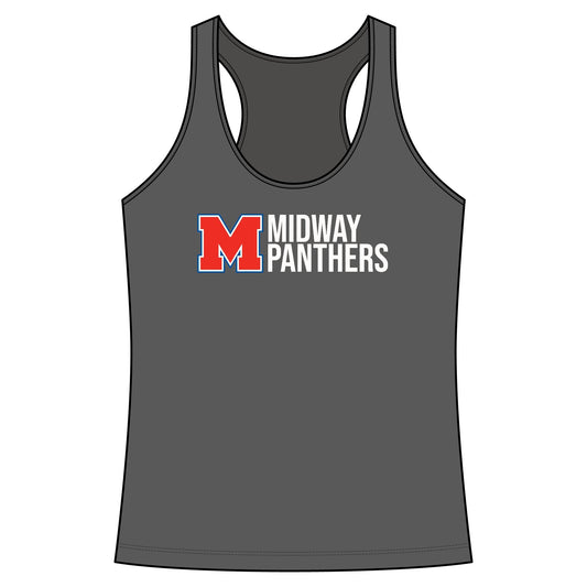 Midway Panthers Racerback Tank – Women's School Spirit Workout Top