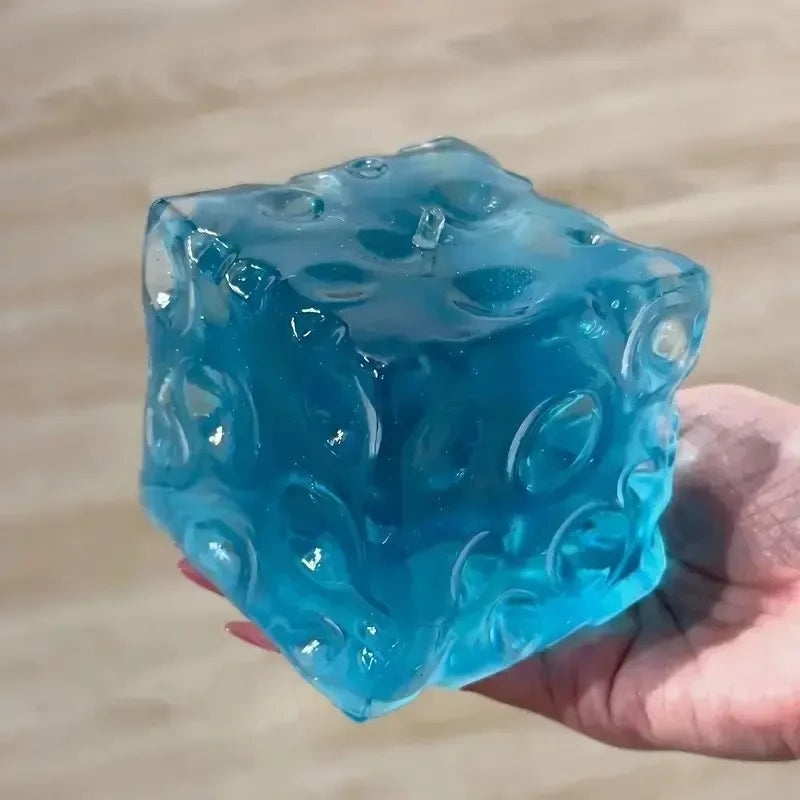 Giant Jelly Cheese Cube Squishy